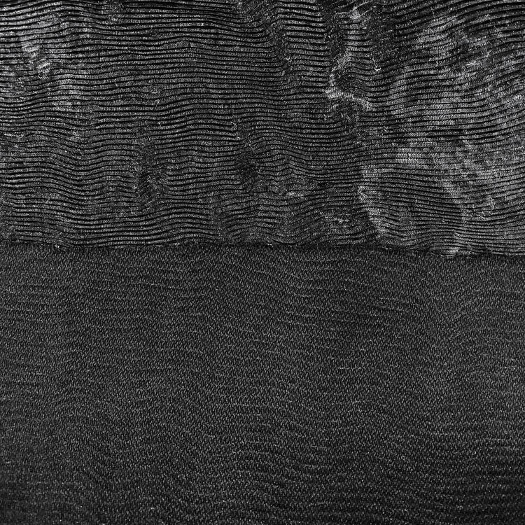 Bonded Plisse - Shibori Dyed - Black