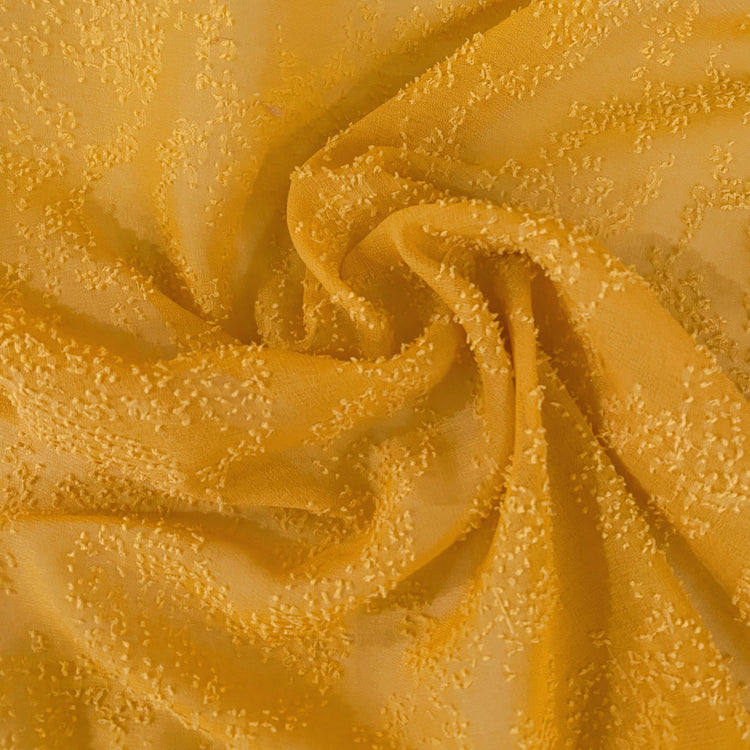 Sheer Crepe - Cut Pile Insert - Mustard Yellow