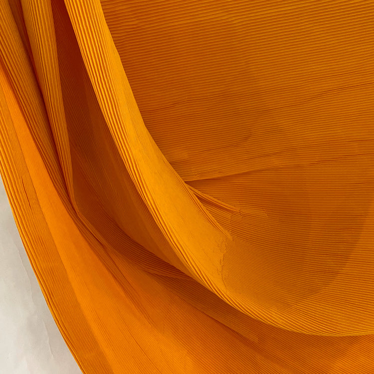 Accordion-Pleated Taffeta - Dark Orange