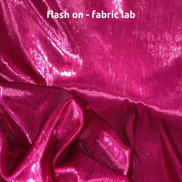 Brushed Metallic Long-pile Velvet - Deep Pink