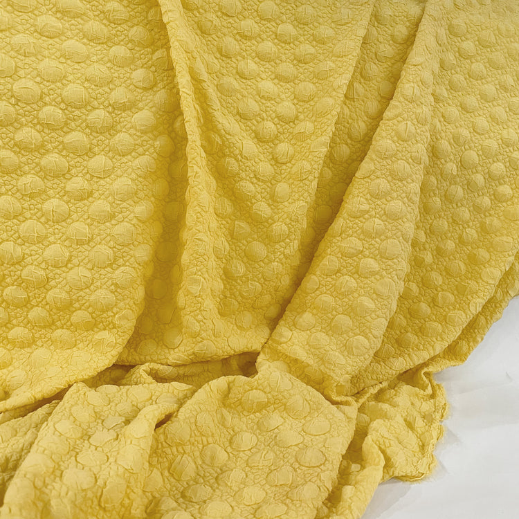 Mosaic Polka Dot Bubble Cloqué - Lemon