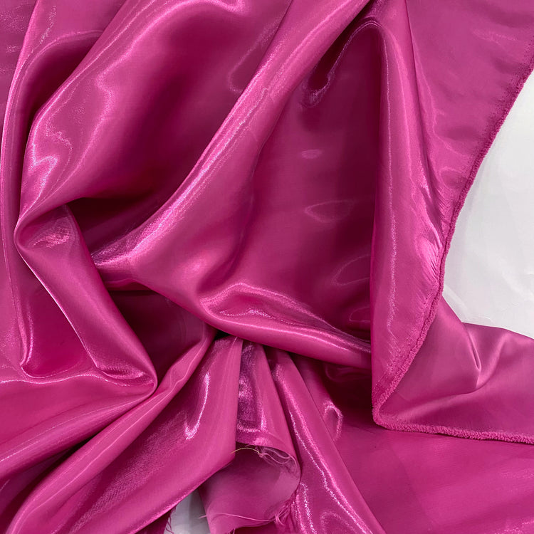 Shimmering Lake Satin - Deep Pink