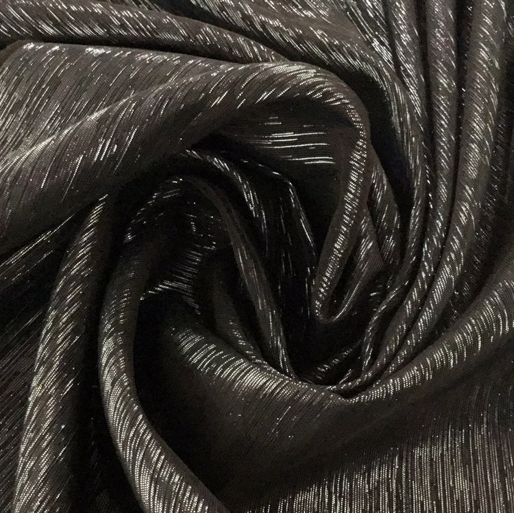 Metallic Dupion - Black/Silver