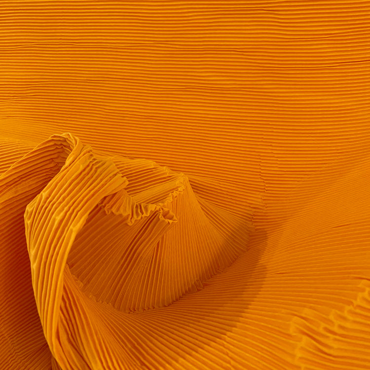 Accordion-Pleated Taffeta - Dark Orange