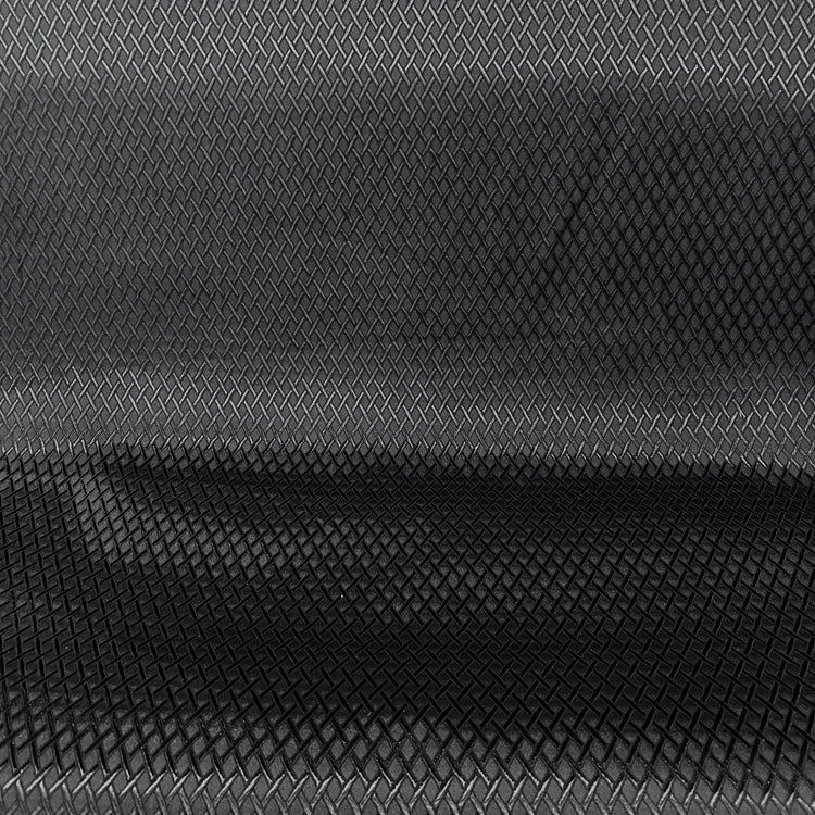 Diamond Hatch Poly/Spandex Damask - Black
