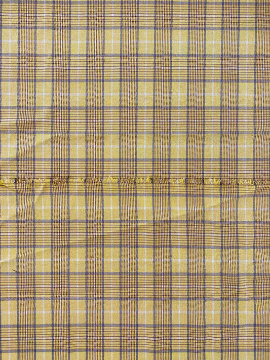 Weft Stretch Tartan - Yellow/Black