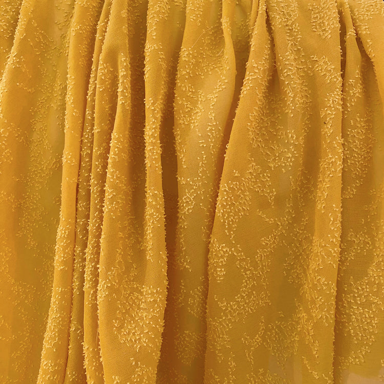 Sheer Crepe - Cut Pile Insert - Mustard Yellow