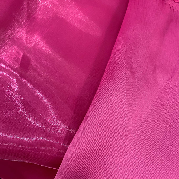 Shimmering Lake Satin - Deep Pink
