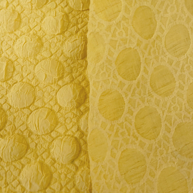 Mosaic Polka Dot Bubble Cloqué - Lemon