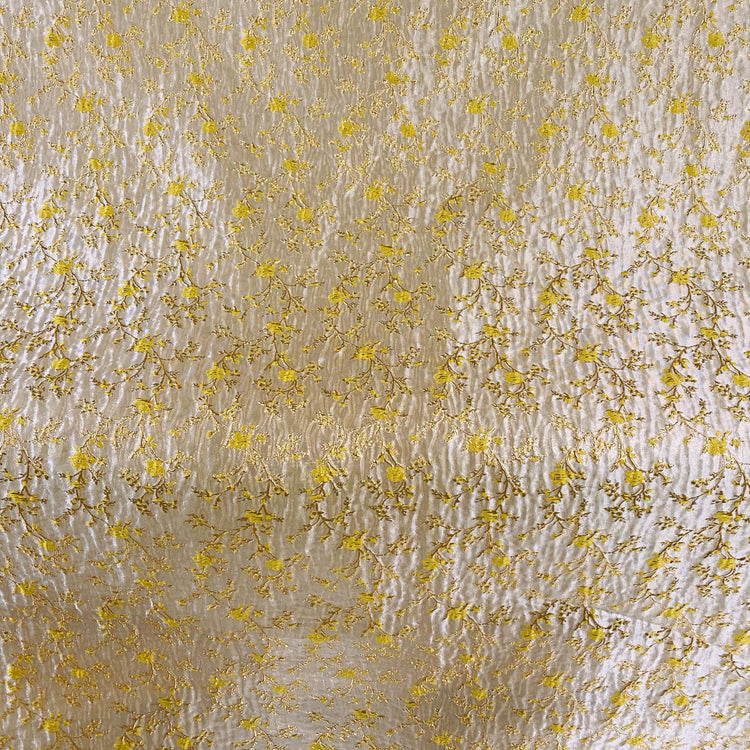 Floral Blossom Brocade - Metallic - Gold/Lemon Yellow
