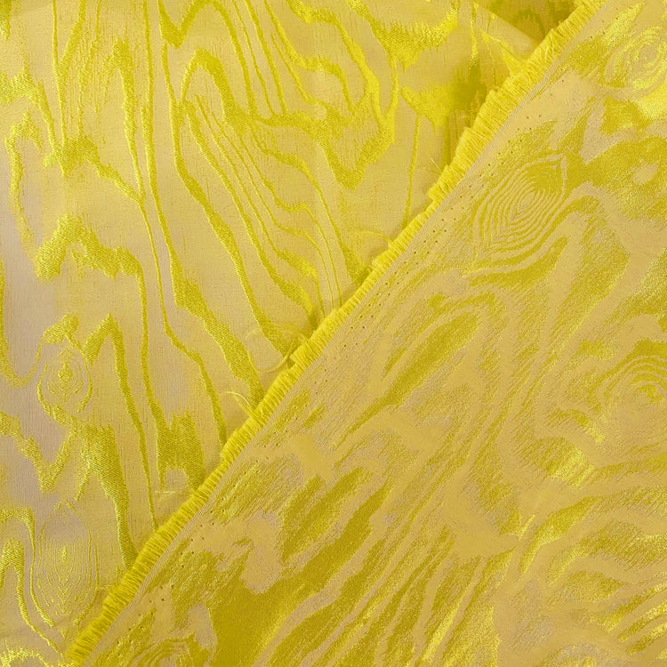 Contour Tree Wave Damask - Lime Yellow