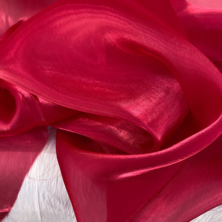Iridescent Organza - Crimson Red