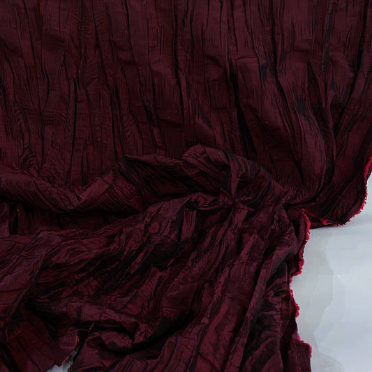 Crushed Shot Taffeta - Dark Red