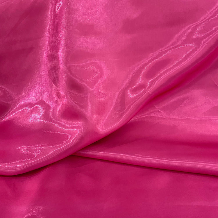 Shimmering Lake Satin - Deep Pink