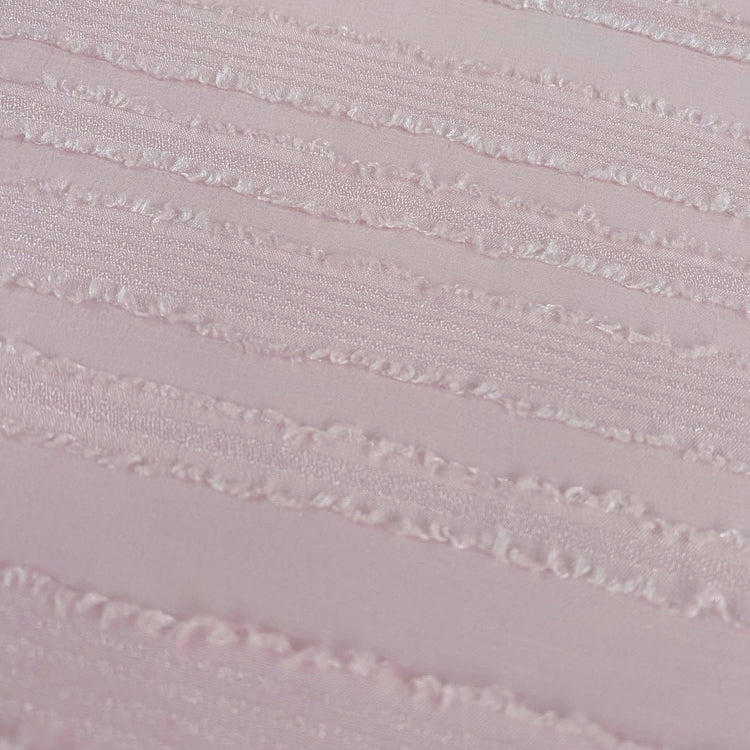 Flange Striped Sheer Crepon - Light Pink
