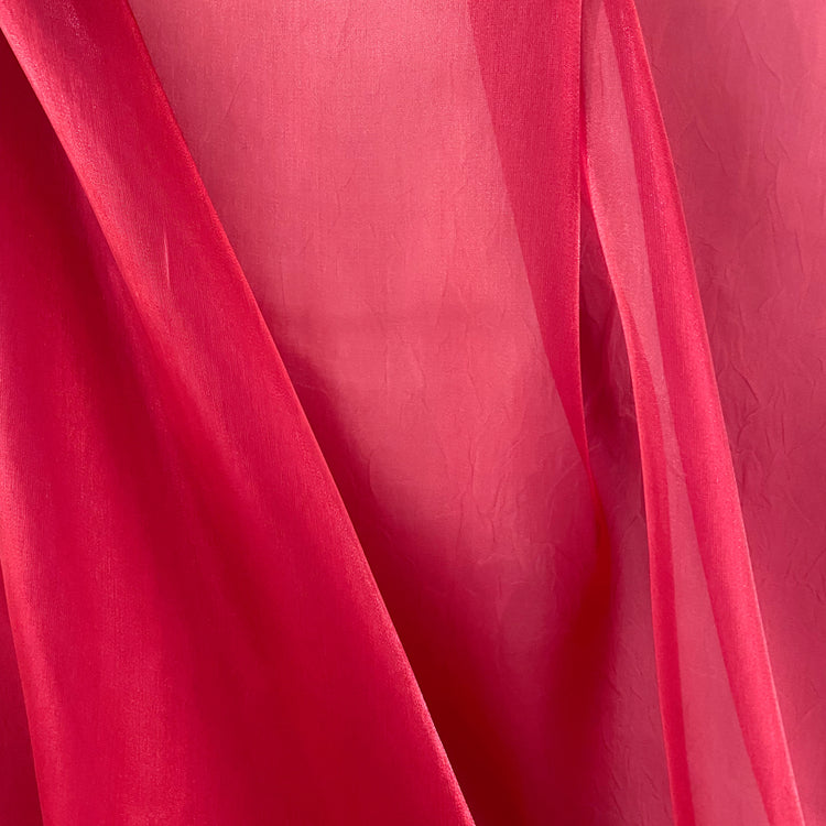 Iridescent Organza - Crimson Red