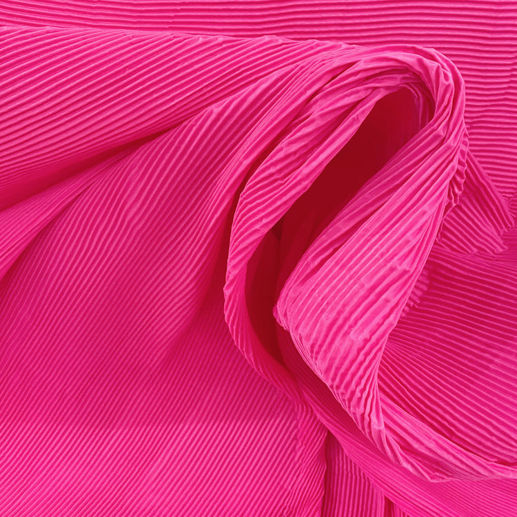 Accordion-Pleated Taffeta - Deep Pink