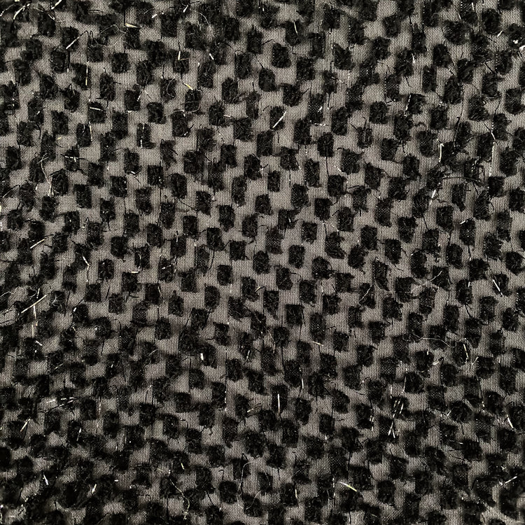 Cut Pile Chiffon - Metallic/Black