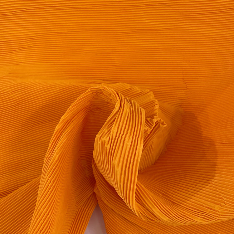 Accordion-Pleated Taffeta - Dark Orange