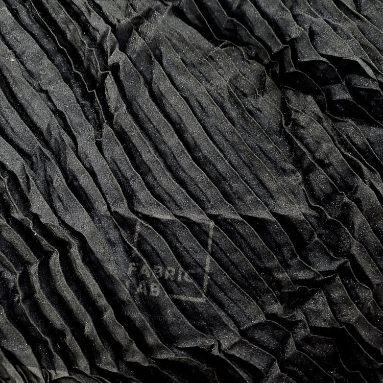 Crushed Pleated Organza - Black