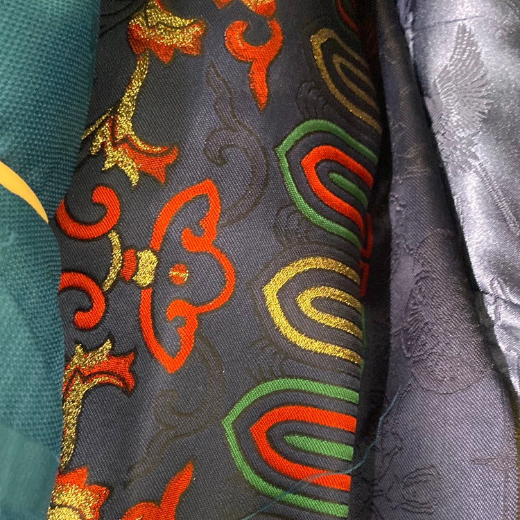Eastern Garden Brocade - Panelled Repeat - Dark Green