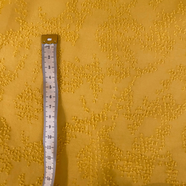 Sheer Crepe - Cut Pile Insert - Mustard Yellow