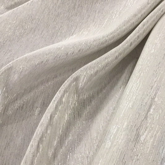 Metallic Dupion - White/Silver