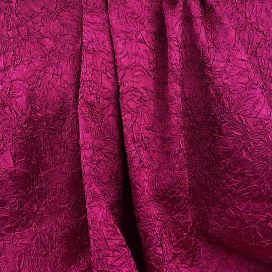 Satin Bonded Plisse - Cerise
