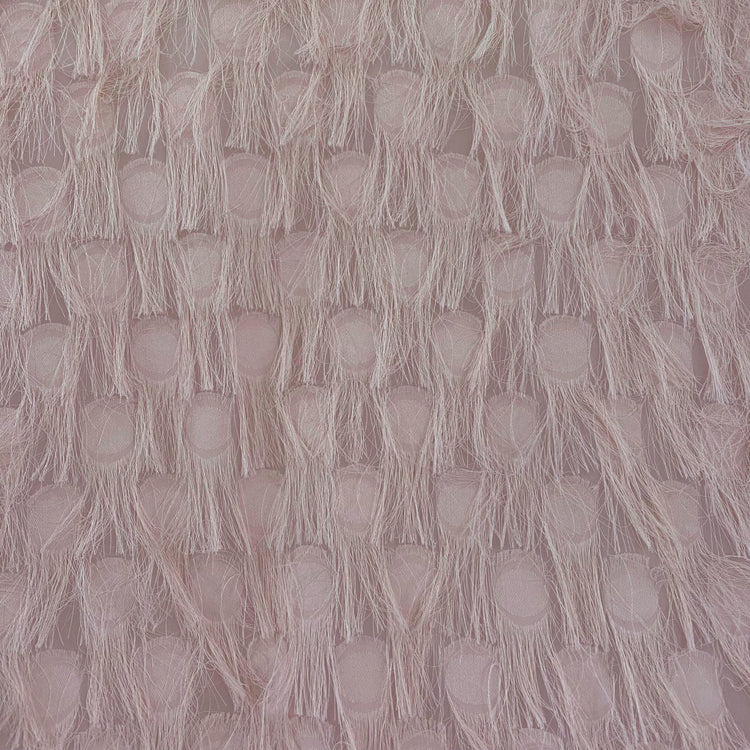 Dobby Fringed Chiffon - Light Pink
