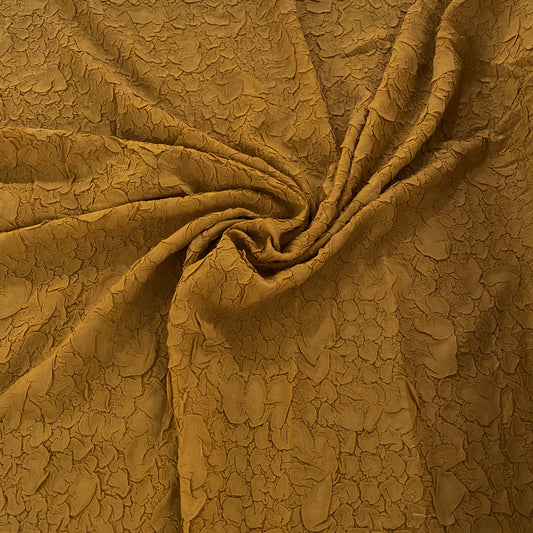 Organic Petal-Creased Chiffon - Bonded - Dark Yellow