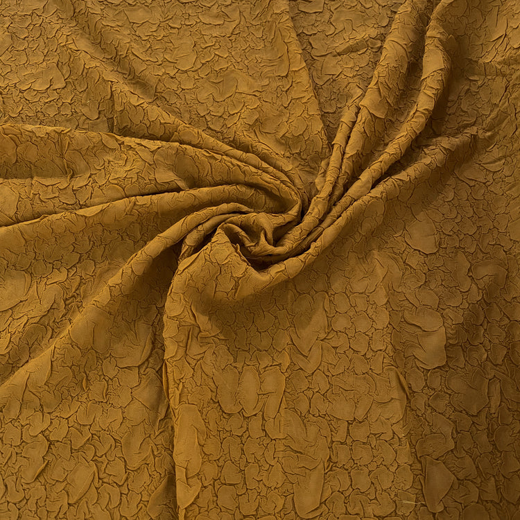 Organic Petal-Creased Chiffon - Bonded - Dark Yellow