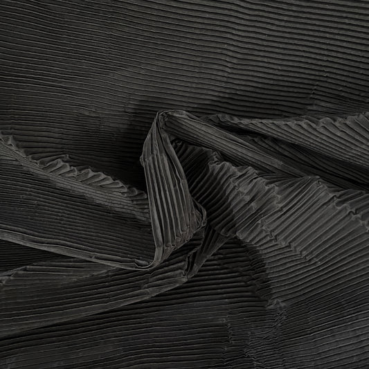 Accordion-Pleated Taffeta - Black