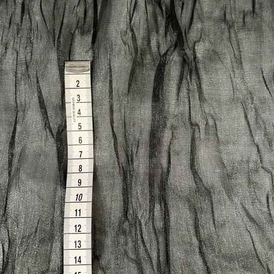 Sheer Crinkle Satin - Graphite