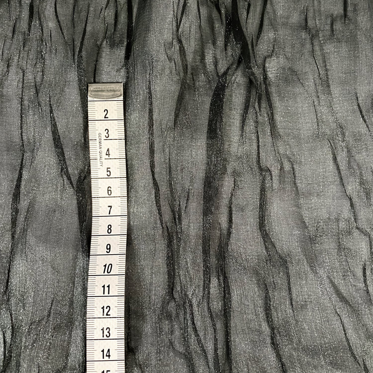 Sheer Crinkle Satin - Graphite