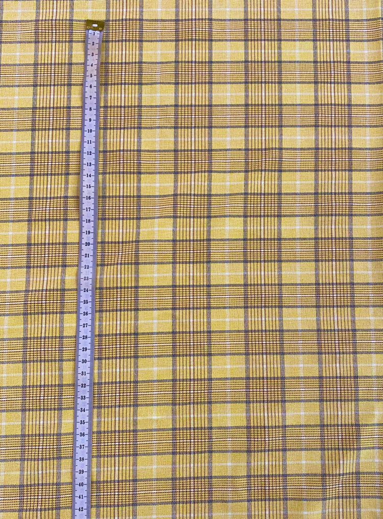 Weft Stretch Tartan - Yellow/Black