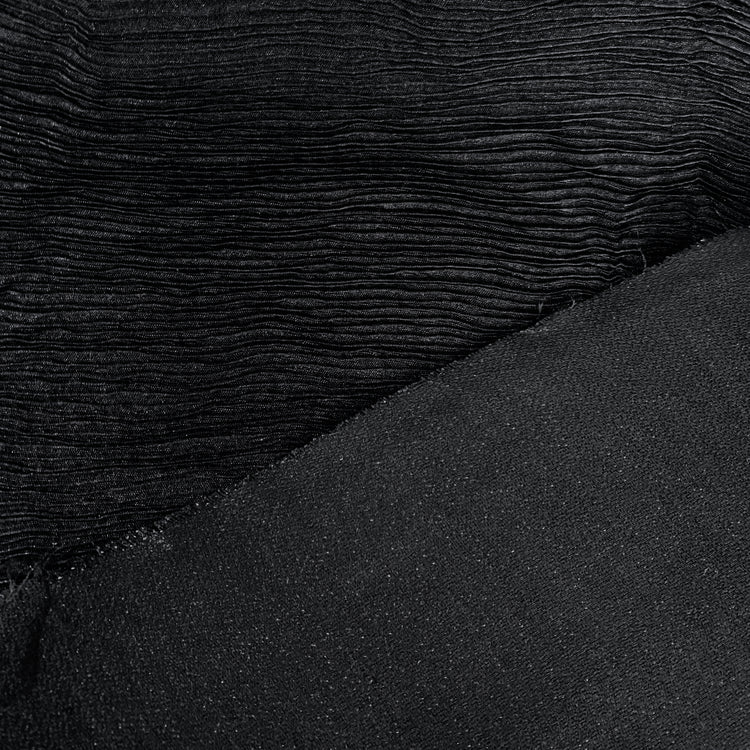 Bonded Plisse Poplin - Black