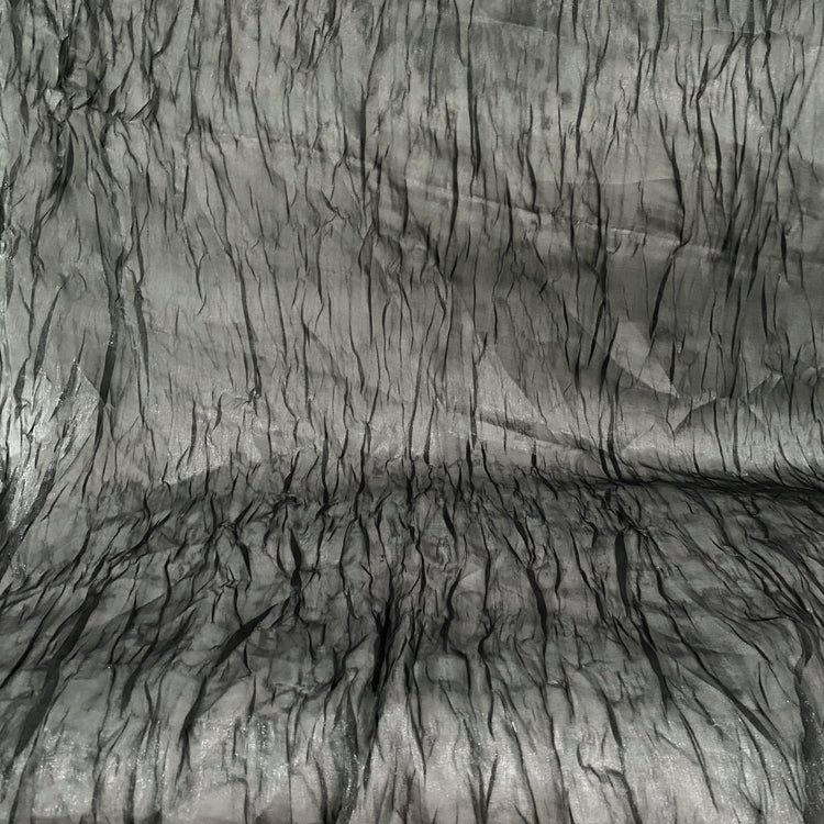 Sheer Crinkle Satin - Graphite