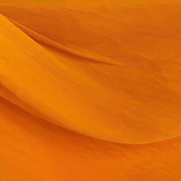 Accordion-Pleated Taffeta - Dark Orange