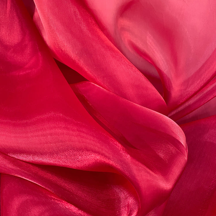 Iridescent Organza - Crimson Red