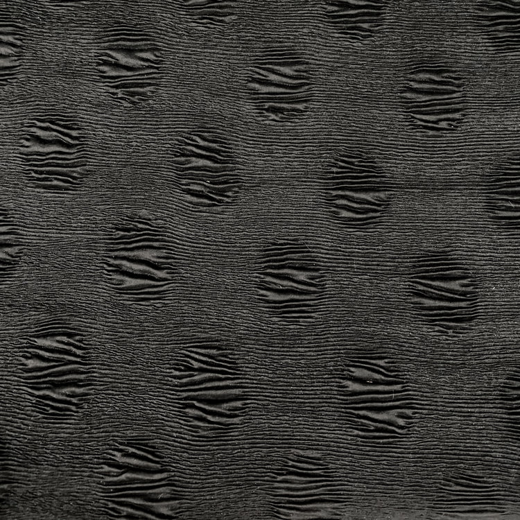 Organic Patterned Twill Plisse - Black