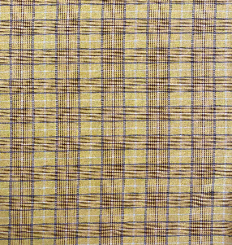 Weft Stretch Tartan - Yellow/Black