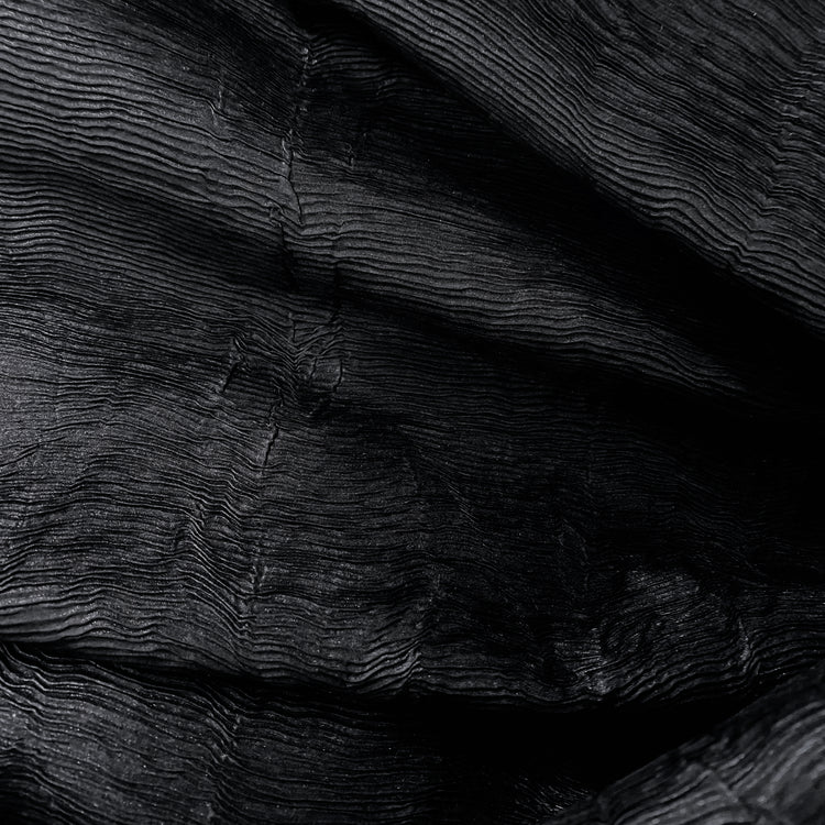 Bonded Plisse Poplin - Black