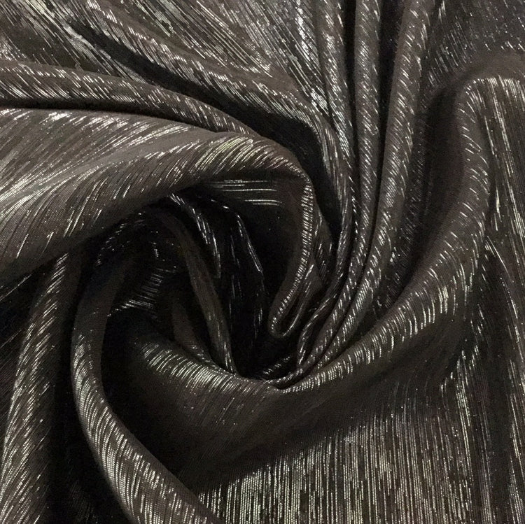 Metallic Dupion - Black/Silver