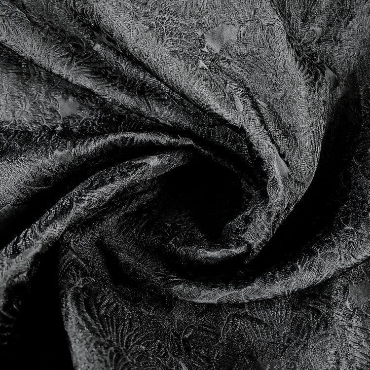 Rose Embossed Damask - Black