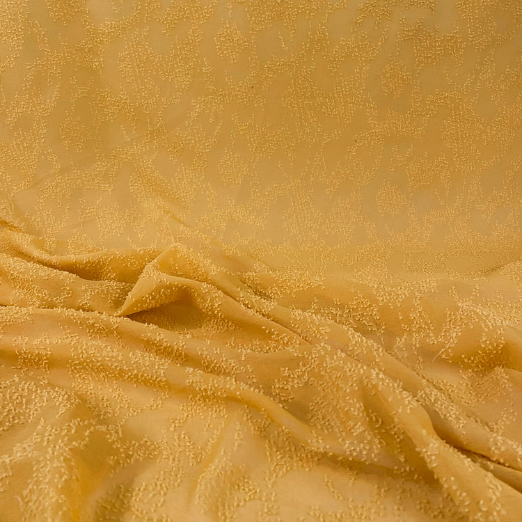 Sheer Crepe - Cut Pile Insert - Mustard Yellow