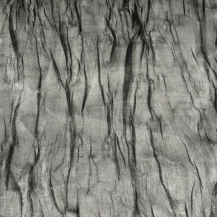 Sheer Crinkle Satin - Graphite