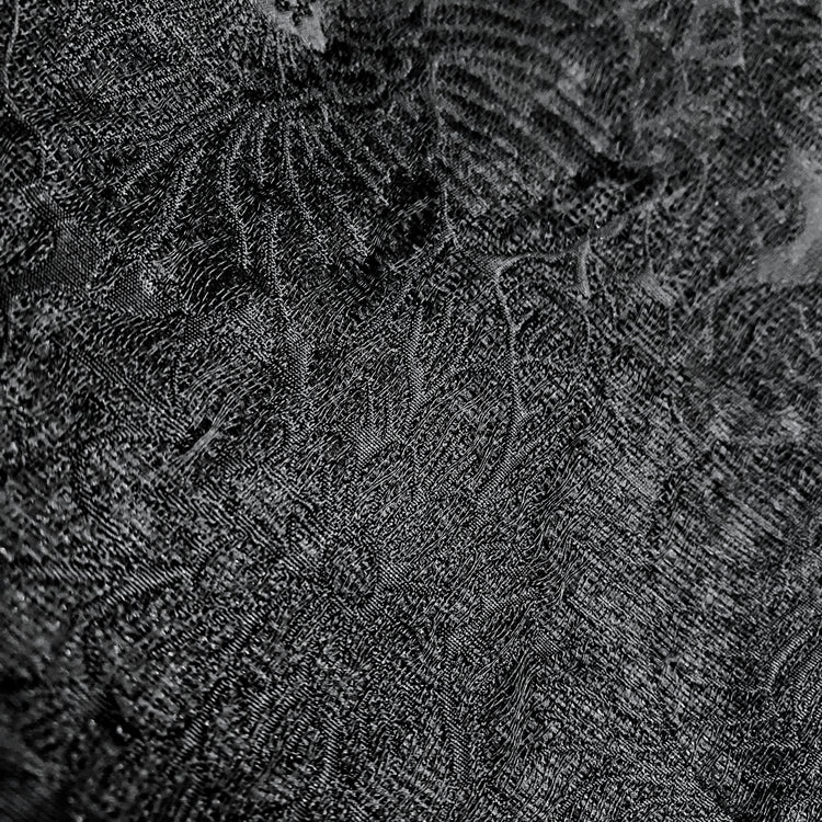 Rose Embossed Damask - Black