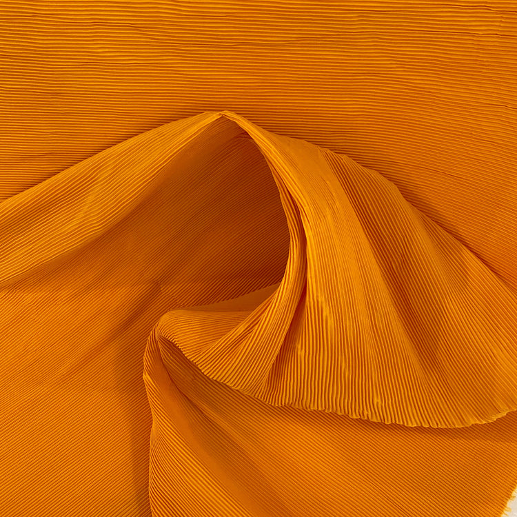 Accordion-Pleated Taffeta - Dark Orange