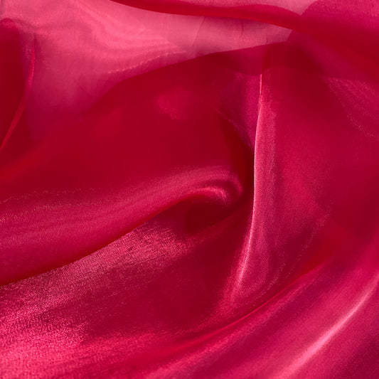 Iridescent Organza - Crimson Red