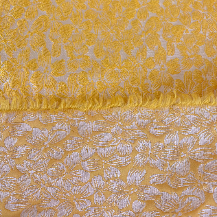 Raised Floral Jacquard - Yellow
